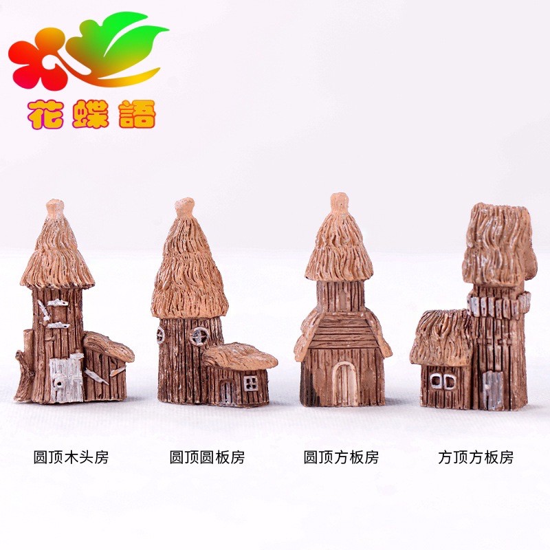 Nhà Mái Rơm - phụ kiện tranh trí tiểu cảnh sen đá - terrarium