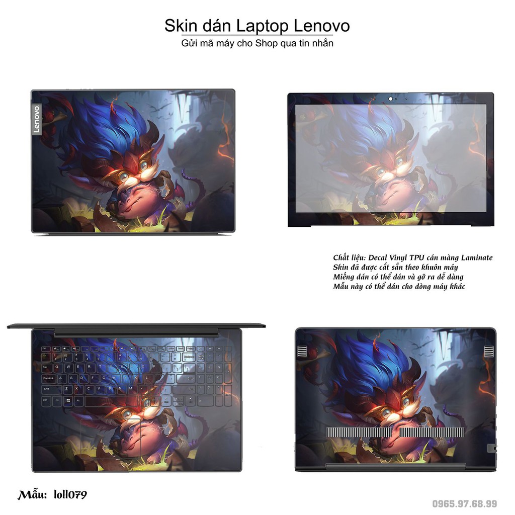 Skin dán Laptop Lenovo in hình Liên Minh Huyền Thoại nhiều mẫu 11 (inbox mã máy cho Shop)