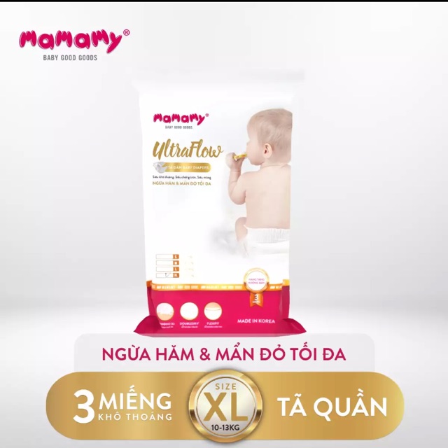 Combo 3 miếng tã quần Mamamy size M, L, XL, XXL