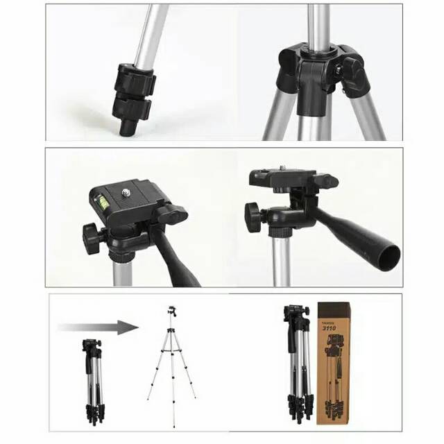 Giá Đỡ Ba Chân 3110 + Kẹp Micro + Bộ Chia Âm Thanh Tiện Dụng | BigBuy360 - bigbuy360.vn