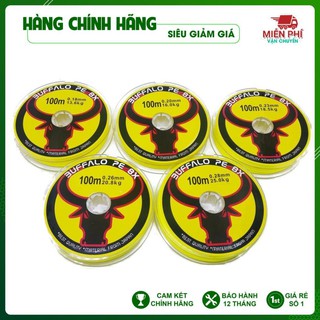 Free Ship - Chinh Hãng - Lỗi 1 đổi 1 - Dây dù Pe Đầu Trâu Buffalo chuyên dùng câu tra lục lure chịu tải cao