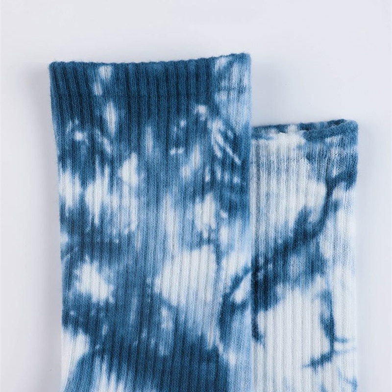 Xiangbao Vớ Cotton Cổ Vừa Màu Sắc Gradient Phong Cách Harajuku Hip Hop Cho Nam Và Nữ