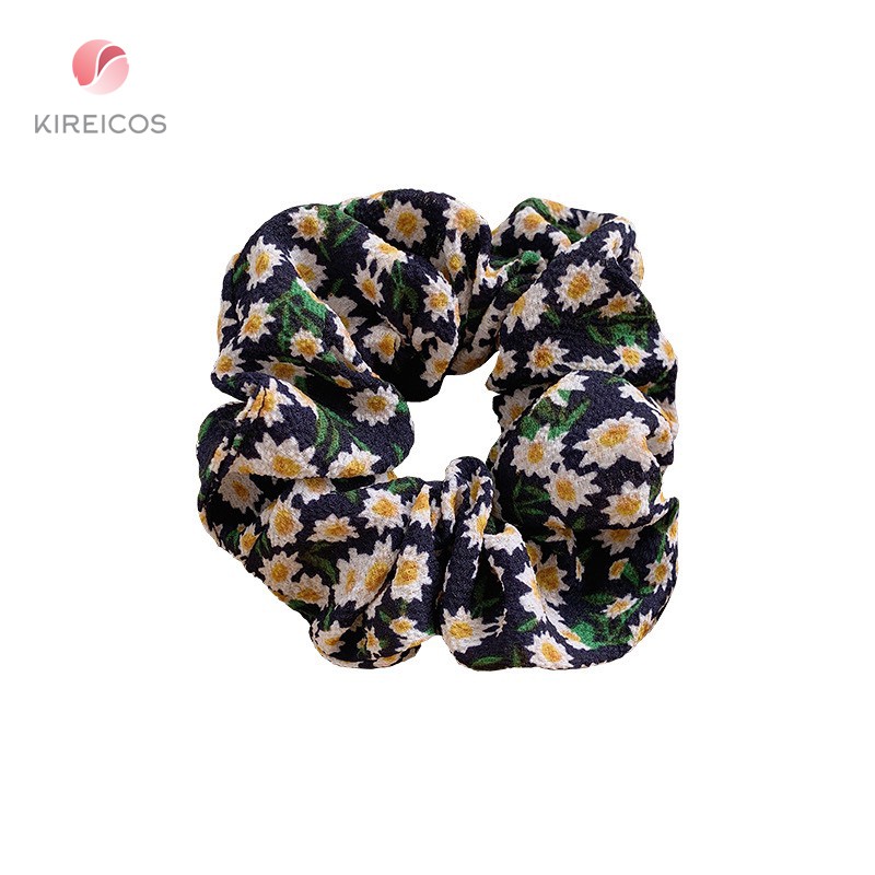 Bèo Cột Tóc Scrunchies Loại Trung In bông nhí Cổ Điển CT0003