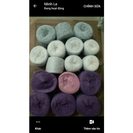 Len mohair 1 sợi nhỏ lông tơi