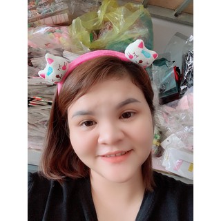 Băng Đô Cài Tóc Mèo Hồng