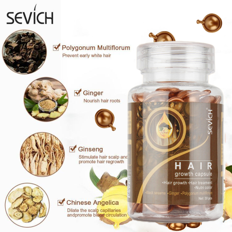 Hộp 30 viên nang SEVICH chứa huyết thanh vitamin dinh dưỡng tăng trưởng chống rụng tóc