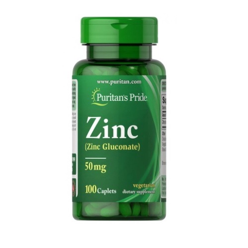 Viên uống bổ sung kẽm tăng cường miễn dịch, hỗ trợ sinh lý, hiếm muộn - Puritan's Pride Zinc Gluconate 100 viên