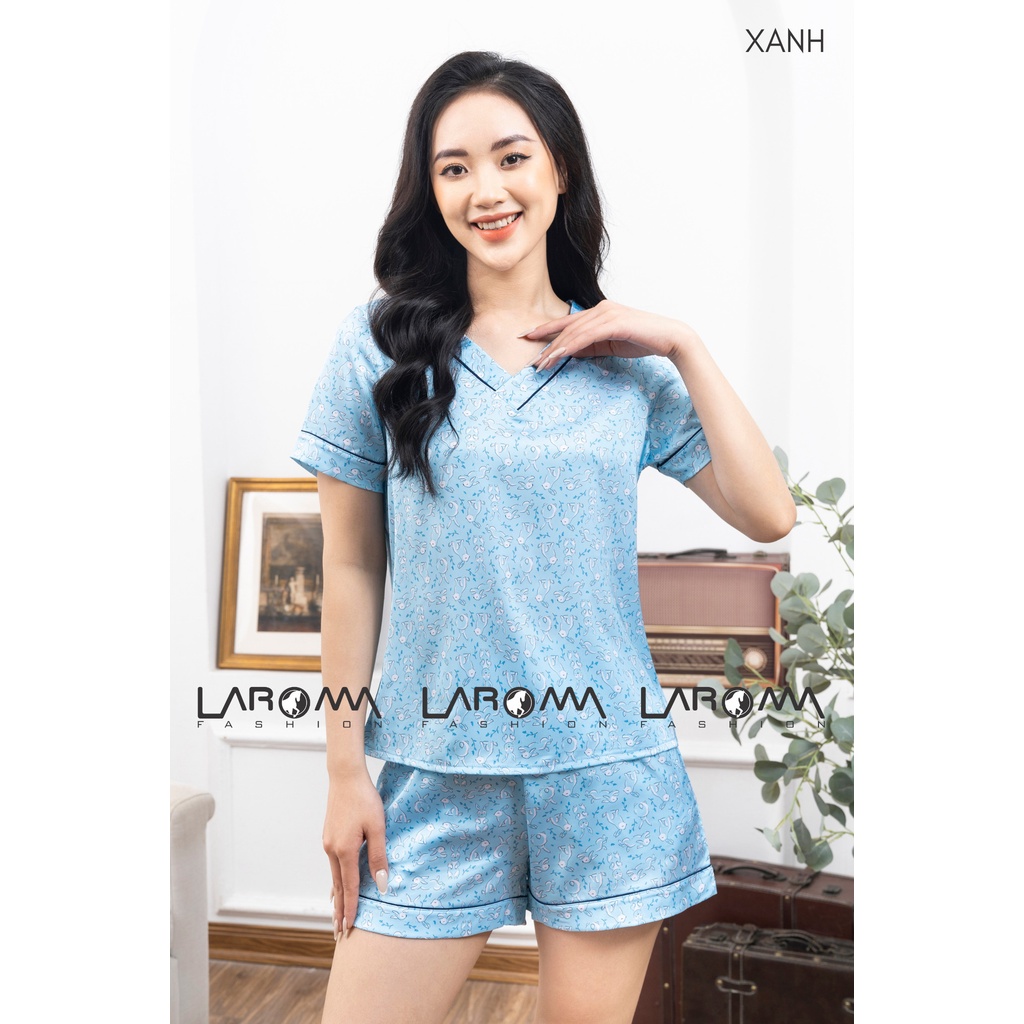 Bộ pijama họa tiết đùi nữ Laroma