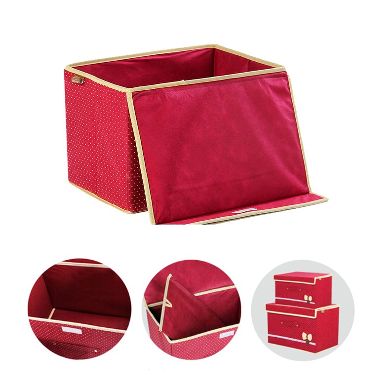 Hộp Vải Đựng Cất Quần Áo - Tủ Dày Dặn Lớn/Nhỏ Cứng Cáp Đựng Đồ Lót, Đồ Chơi Decor