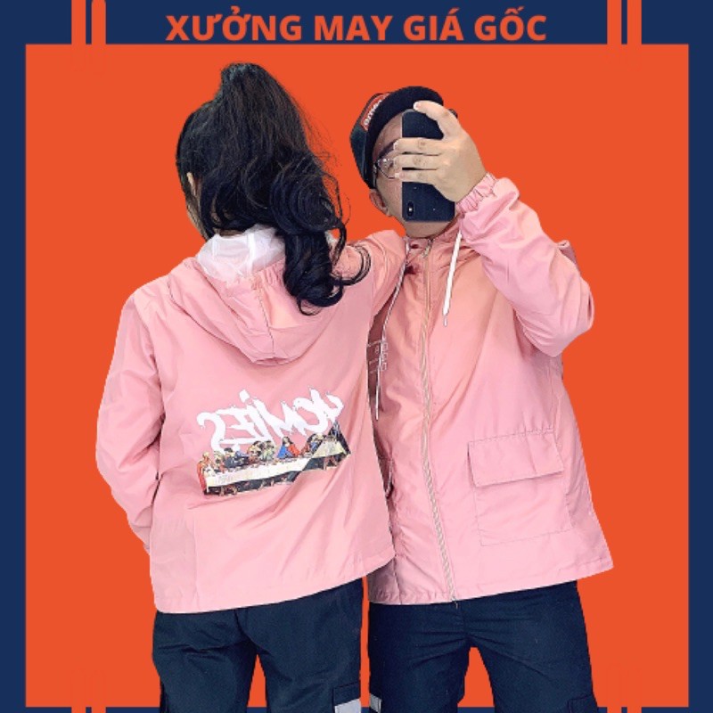 🎆𝐃𝐮̀ 𝟐 𝐋𝐨̛́𝐩🎆 203 Áo Khoác Dù Hồng Ho.mie.s (2Lớp) Siêu Đẹp (Video,Hình Thật)