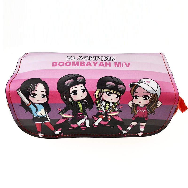 Túi Đựng Bút Bằng Vải Canvas Cỡ Lớn In Hình Blackpink Dễ Thương