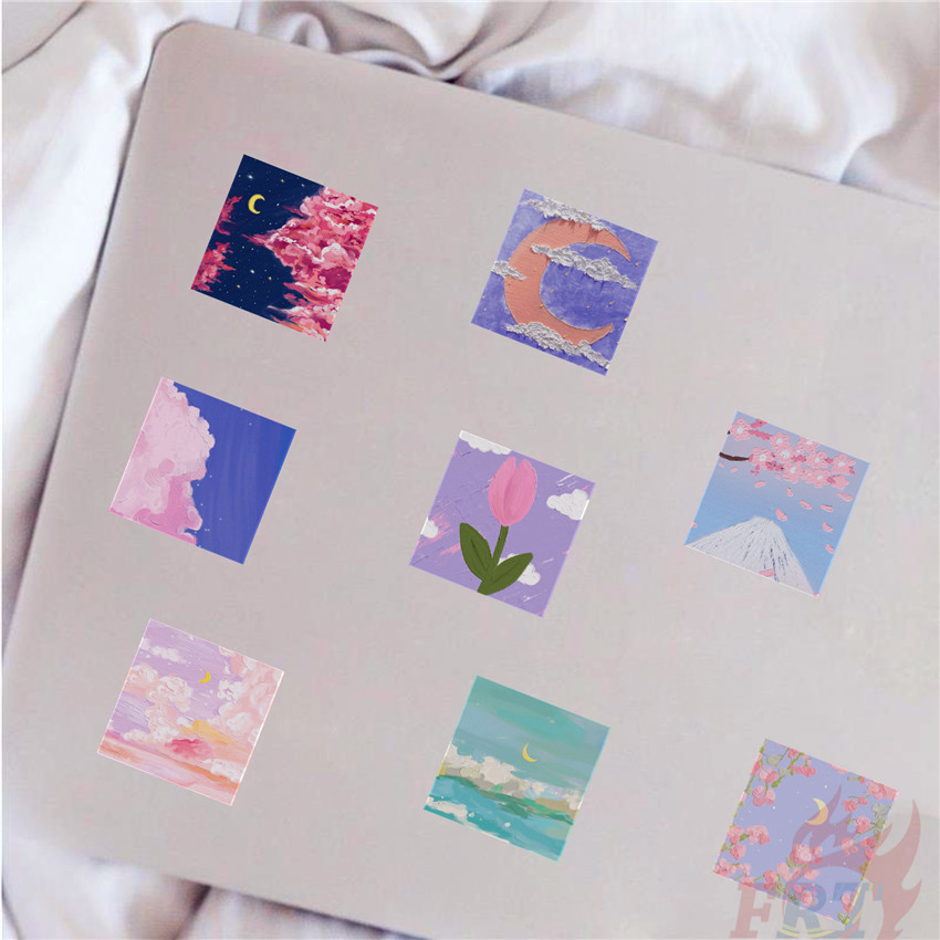 ❉ Beautiful Scenery Series 07 Art Gallery . Oil Paintings Stickers ❉ 56Pcs/Set DIY Fashion Mixed Luggage Laptop Skateboard Doodle Decals Stickers