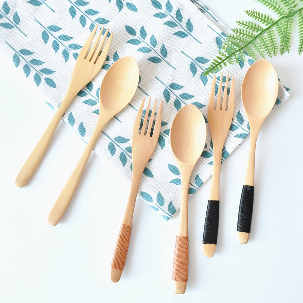 Bộ muỗng nĩa bằng gỗ cao cấp tiện lợi