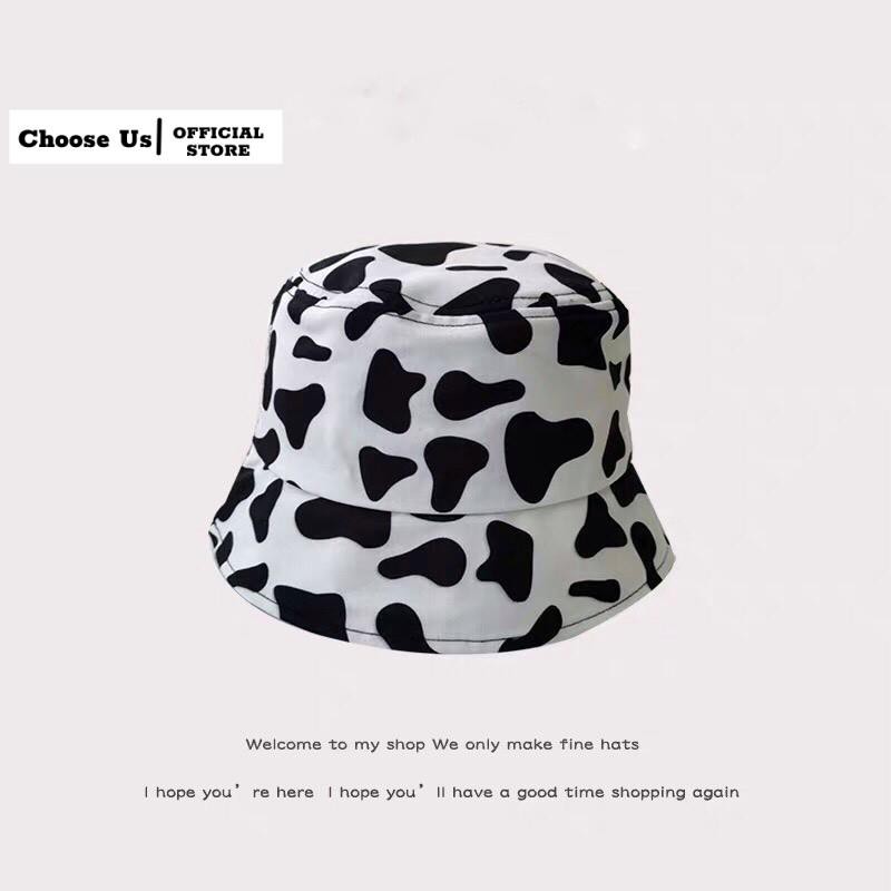Mũ bucket vành rộng Choose Us CM001 Bò Sữa, nón tai bèo Choose Us CM001 Unisex