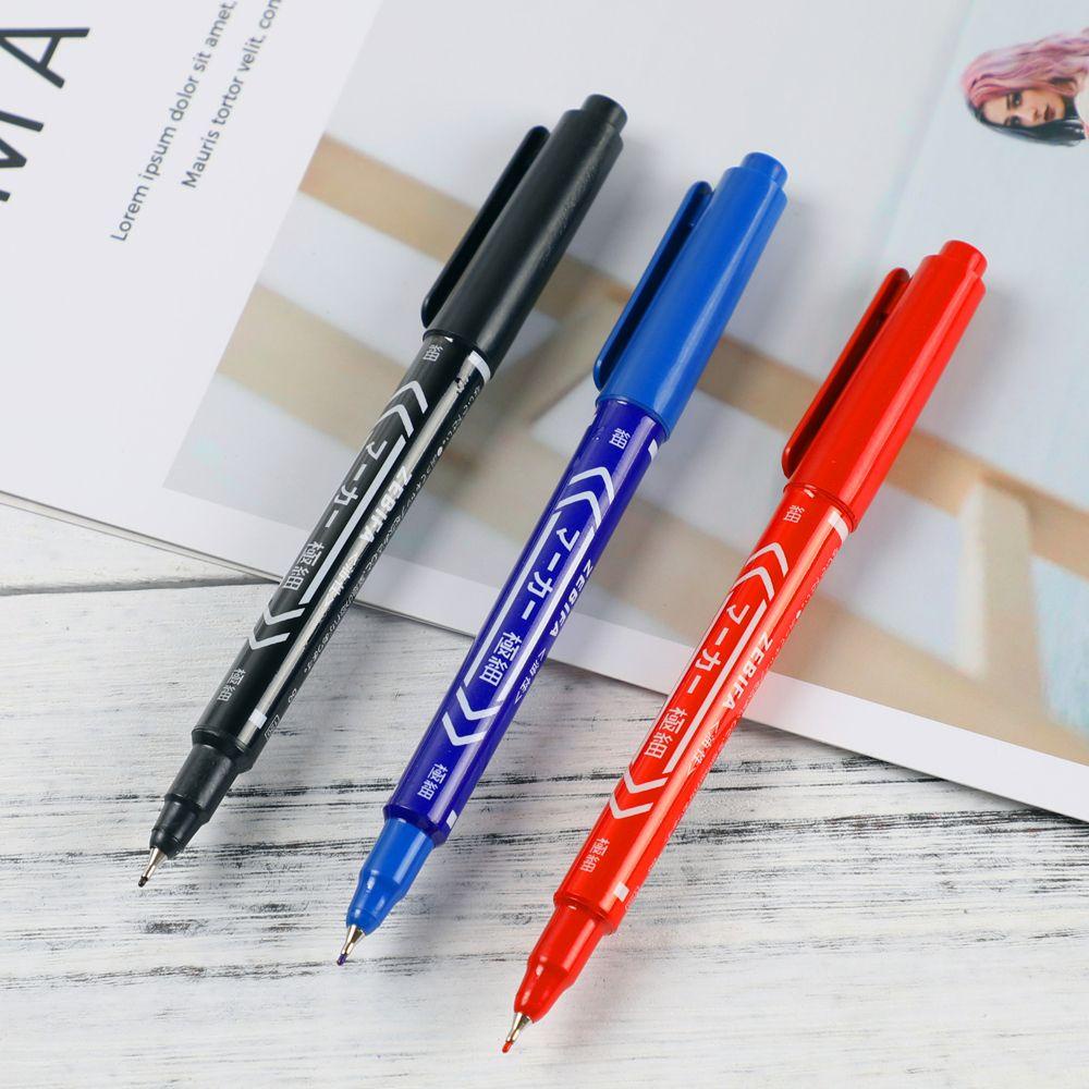 QQMALL Bút Đánh Dấu Hình Xăm Ngòi Mảnh Chống Nước Màu Đen / Đỏ / Xanh Lam