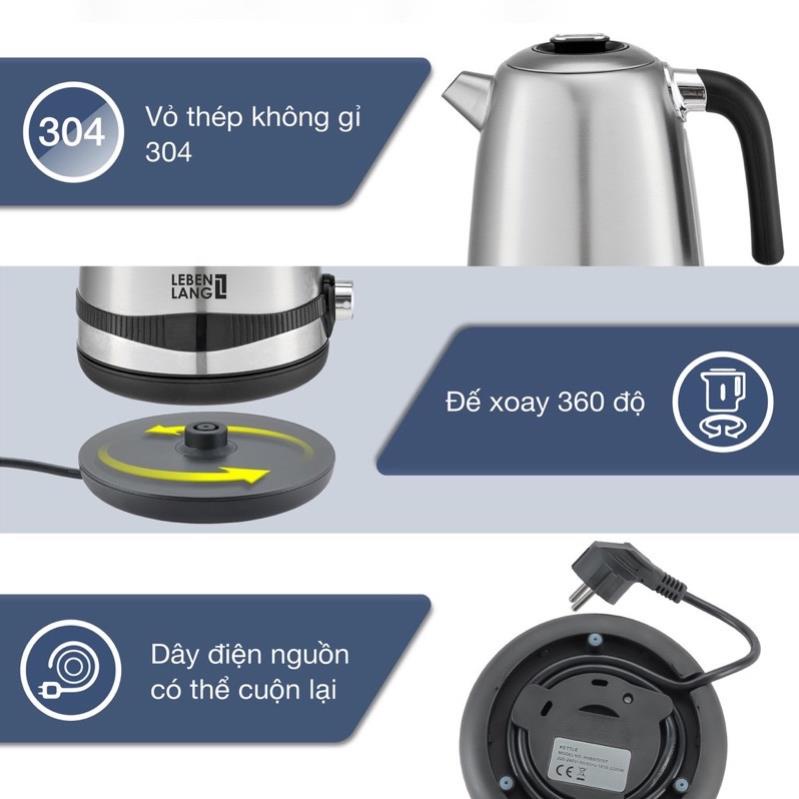 𝗔̂́𝗺 𝘀𝗶𝗲̂𝘂 𝘁𝗼̂́𝗰 𝗶𝗻𝗼𝘅 - 𝗟𝗘𝗕𝗘𝗡𝗟𝗔𝗡𝗚 𝟭.7𝗟 LBE2662, có núm điều khiển nhiệt độ, phù hợp dùng pha sữa cho bé