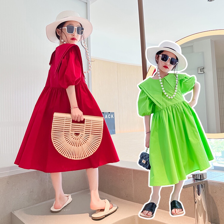 Đầm Công Chúa Ngắn Tay Thời Trang Cho Bé Gái 5-6 Tuổi 6-7 Tuổi 7-8 Tuổi 8-9 Tuổi 9-10 Tuổi 10-11 Tuổi 11-12 Tuổi 12-13 Tuổi