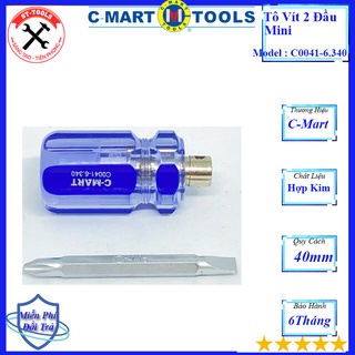 Tua vít 2 đầu c-mart c0041-40, tô vít lùn đa năng