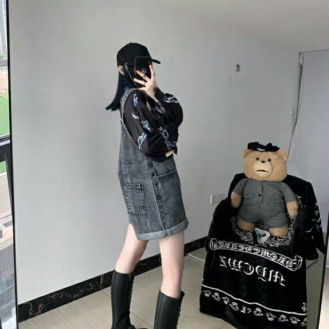 [ oder ] yếm bò dáng rộng ulzzang cho nữ kèm ảnh thật | BigBuy360 - bigbuy360.vn