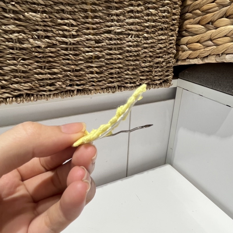 Sét kẹp tóc vải đũi hồng vàng thêu hoa Hàn Quốc cho bé