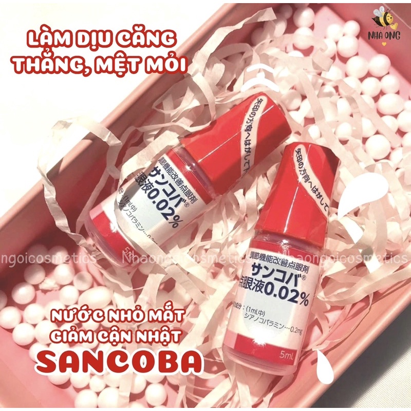 Nước nhỏ mắt cận Sancoba của Nhật Bản hỗ trợ tăng cường thị lực 5ml