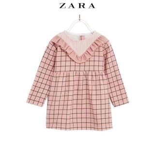 Váy Zara caro hồng bé gái