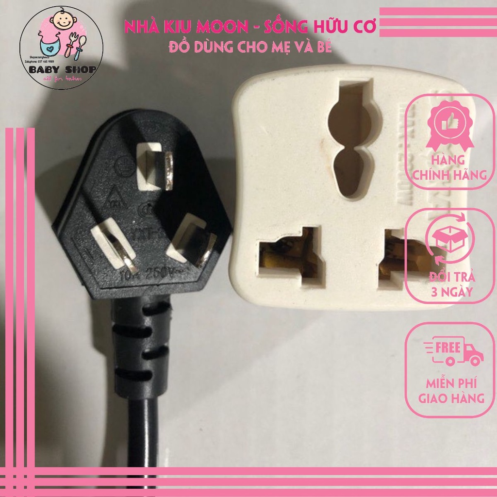 Ổ nối chuyển đổi từ 3 chân sang 2 chân dùng cho nồi nấu cháo Bear