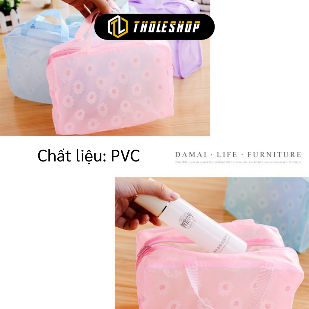 Túi đựng mỹ phẩm - Túi đựng đồ lặt vặt trong suốt cho các chuyến du lịch, đựng đồ cá nhân 2838