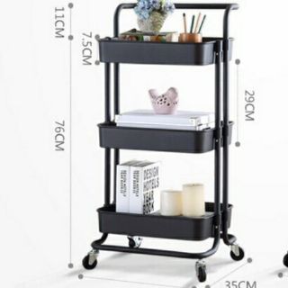 Kệ để đồ IKEA 3 tầng đựng bỉm sữa.