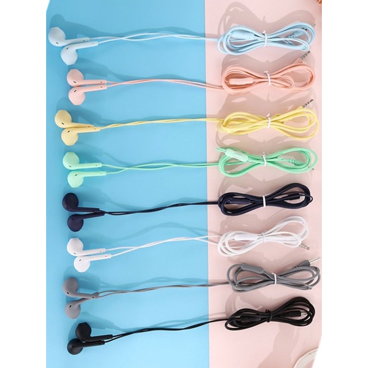 U19 Có Dây Tai Nghe 3.5Mm-Tai Nghe Chụp Tai 6 Màu Điều Khiển Bass Stereo Tai Nghe Macaron Hoạt Hình Dễ Thương Tai Nghe Nhét Tai micro Cho Xiaomi Huawei