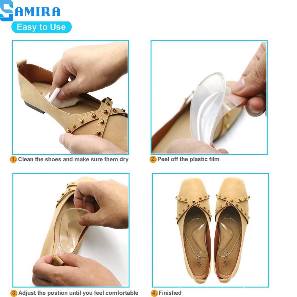 Cặp lót giày gel hỗ trợ tạo vòm chỉnh hình bàn chân bẹt hiệu quả tiện lợi CAO CẤP SA9