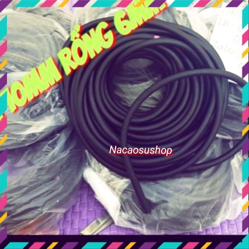 Dây thun cao su tròn lớn 10mm rổng trong 6mm dùng chế ná cải tiến Loại cao cấp | Tập Thể Thao