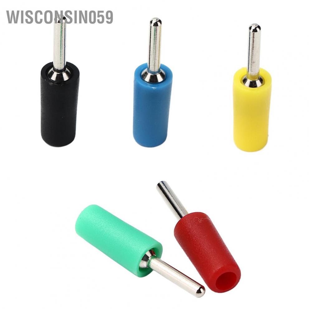 Phích cắm chuối mạ niken bằng đồng nguyên chất 2 mm Phích cắm chuối thẳng loại chân cắm 2 mm phù hợp với ổ cắm bảng điều khiển lò xo bên trong J.10001 【Wisconsin059】