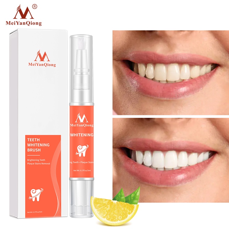 MeiYanQiong Teeth Whitening Pen Bút Gel Làm Trắng Răng Loại Bỏ Vết Bẩn Chất Lượng Cao Loại Bỏ Vết Bẩn Mảng Bám Cho Hàm Răng Trắng Sáng Khỏe Mạnh giúp răng chắc khỏe và trắng sáng tự nhiên Oral Hygiene Cleaning 5ml