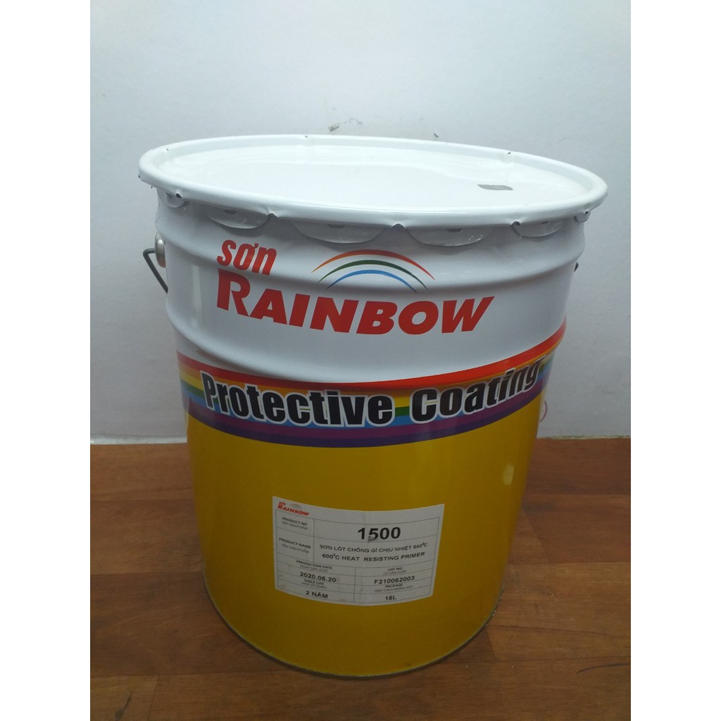 Sơn lót chống rỉ chịu nhiệt 600oC Rainbow 1500 _ thùng 18L