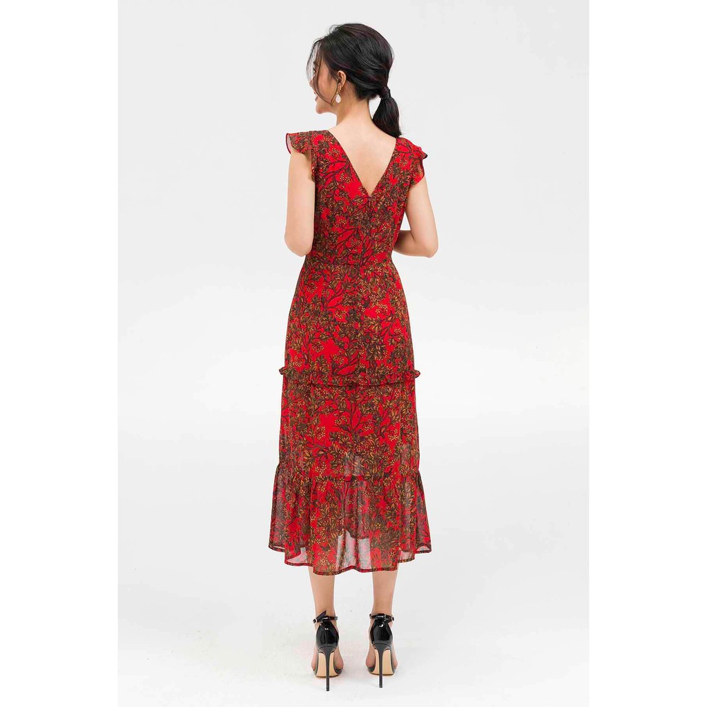 Đầm Maxi LAMER Bèo Quấn Gấu Xòe L63M21H033