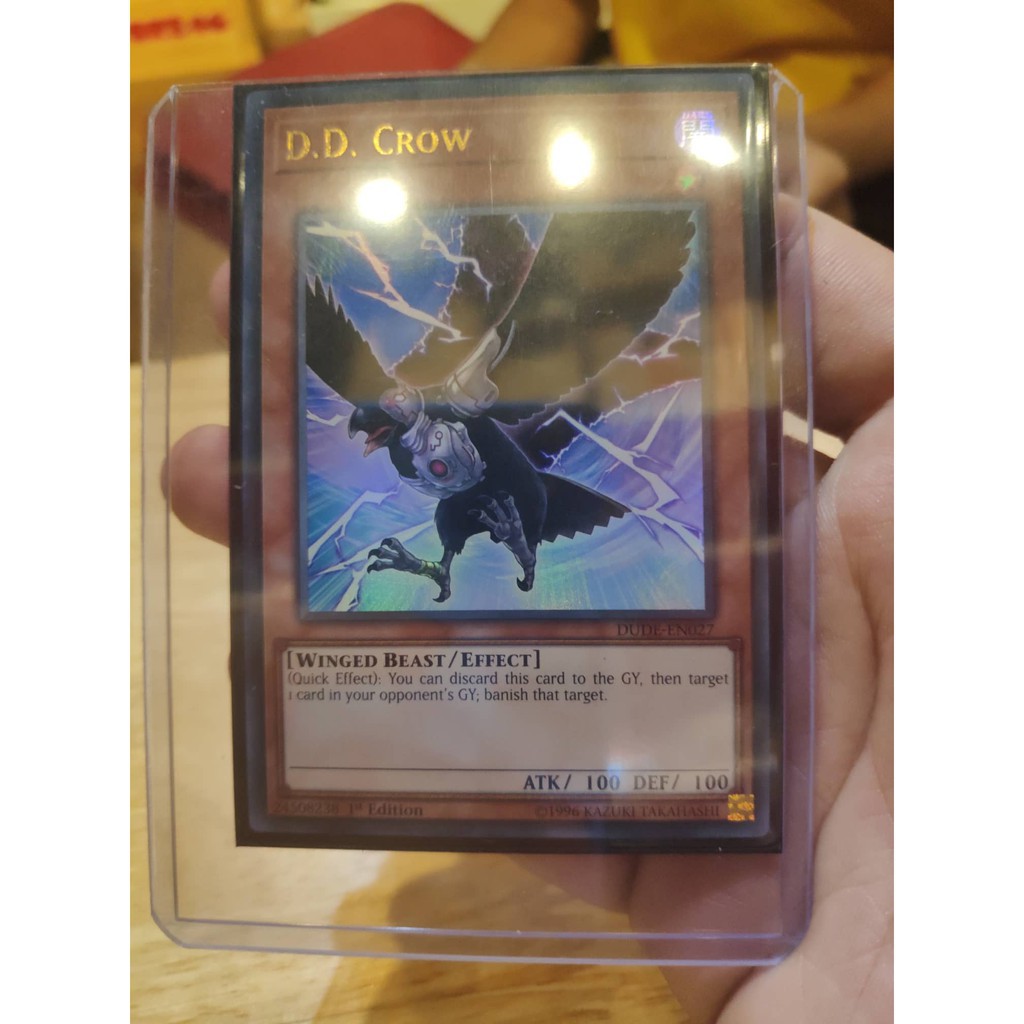 Lá bài thẻ bài Yugioh D D Crow – DUDE – Ultra Rare - Tặng bọc bài nhựa bảo quản
