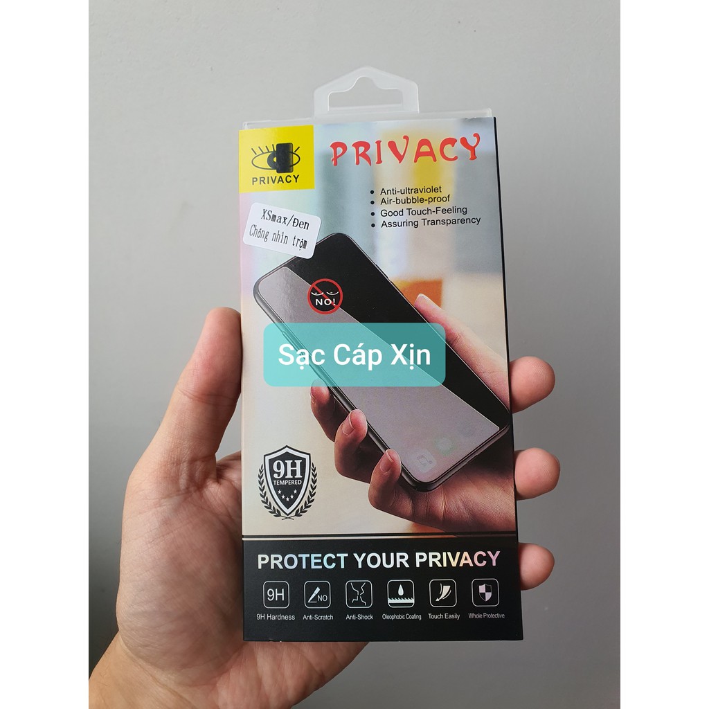 Kính cường lực chống nhìn trộm FULL màn Iphone Siêu cứng