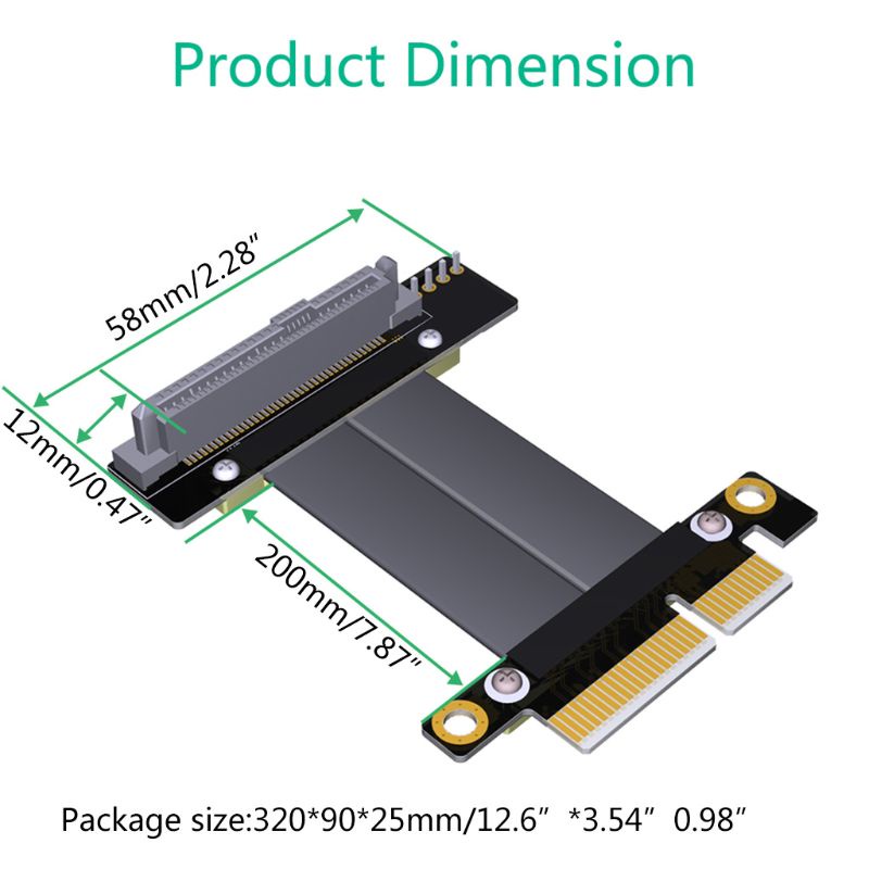 Dây Cáp Mở Rộng Sff-8639 U.2 90 Sang Pci-E 3.0 4x Cho U.2 Nvme Ssd