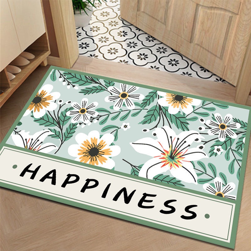 Thảm Lót Sàn Dày Thấm Hút Nước Nhanh Khô Chống Trượt Phong Cách Bắc Âu