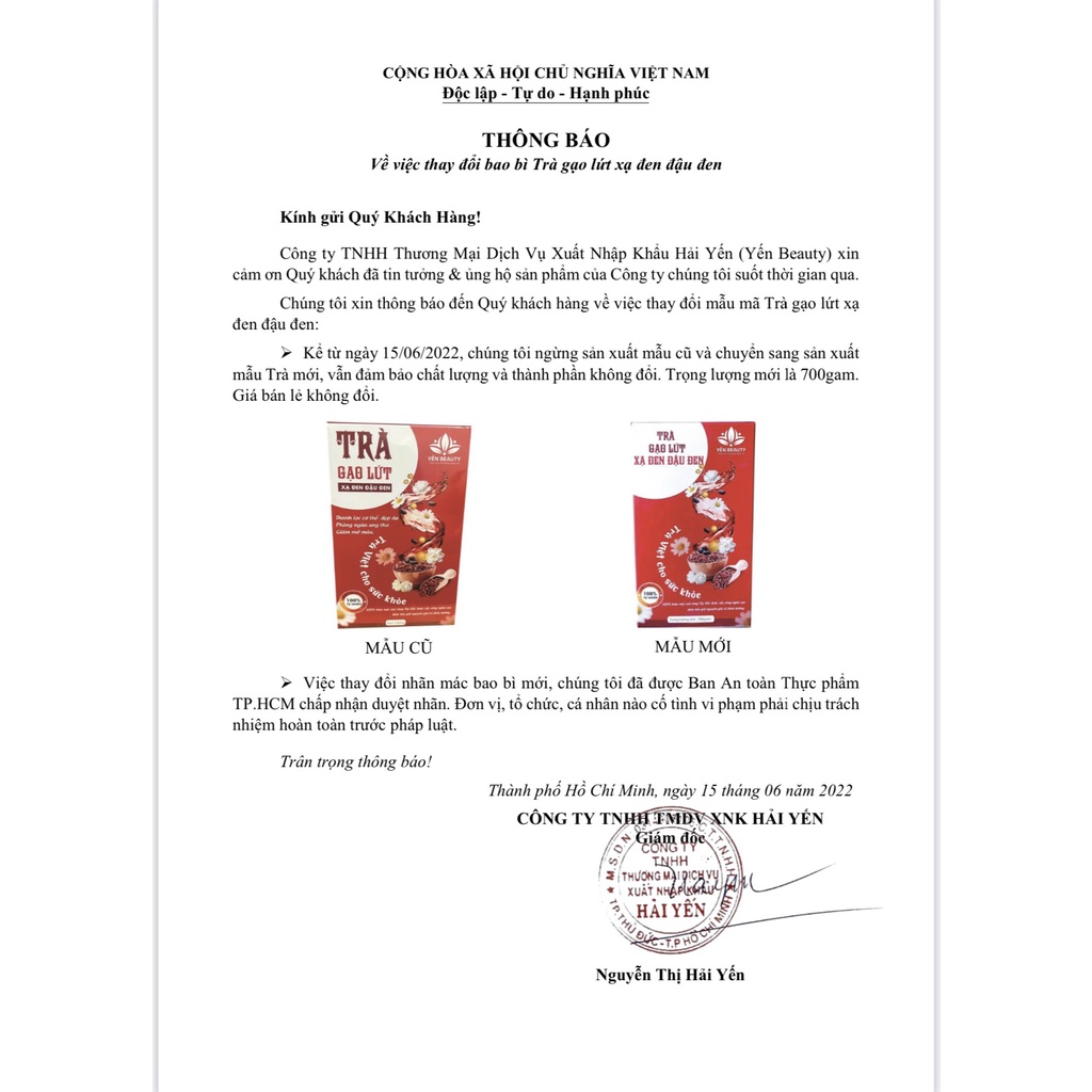 Trà Gạo Lứt Yến BEAUTY [ 700g ] - Trà giảm cân, chăm dáng, dưỡng da,Thanh lọc cơ thể. Detox, thải độc.