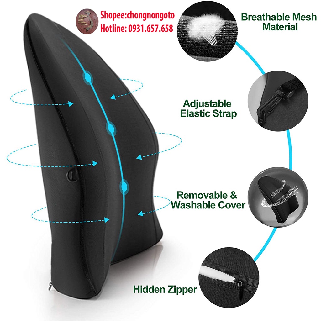 Đệm lưng ghế chống mỏi cổ và đau lưng