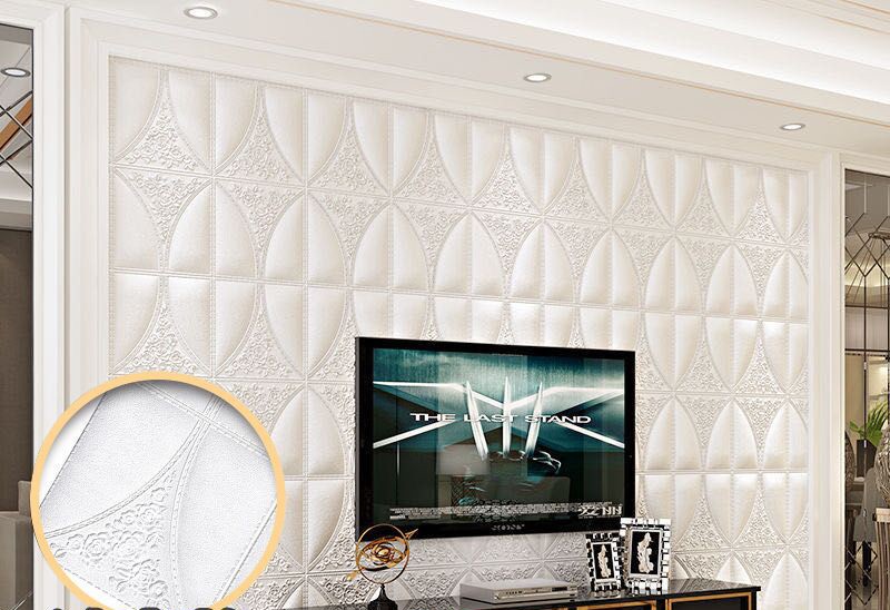 35*35cm self-adhesive waterproof 3D wallpaper decoration bedroom TV background ceiling