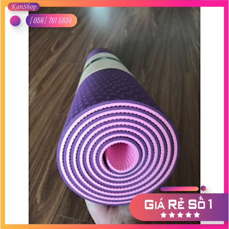 [Tặng túi đựng thảm] Thảm tập Yoga Gym chống trơn trượt 6mm miếng tập Yoga Gym thể  dục tại nhà Kết cấu chống trượt