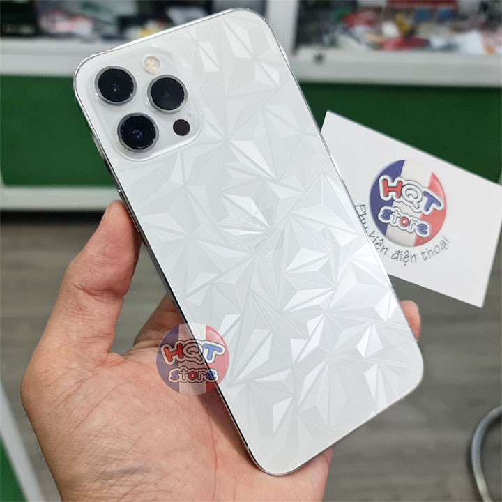 Miếng dán mặt lưng 3D vân kim cương Iphone 12 Pro Max / 12 Pro / 12