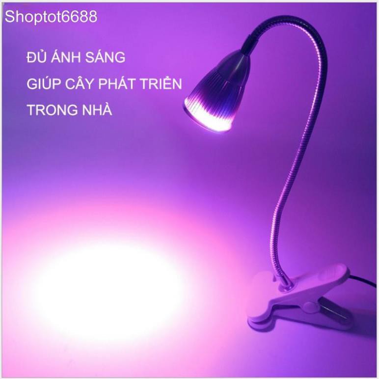 BỘ ĐÈN LED CHIẾU RỌI TRỒNG CÂY TRONG NHÀ 7W TẢN NHIỆT NHÔM (Kho hàng Hà Nội)