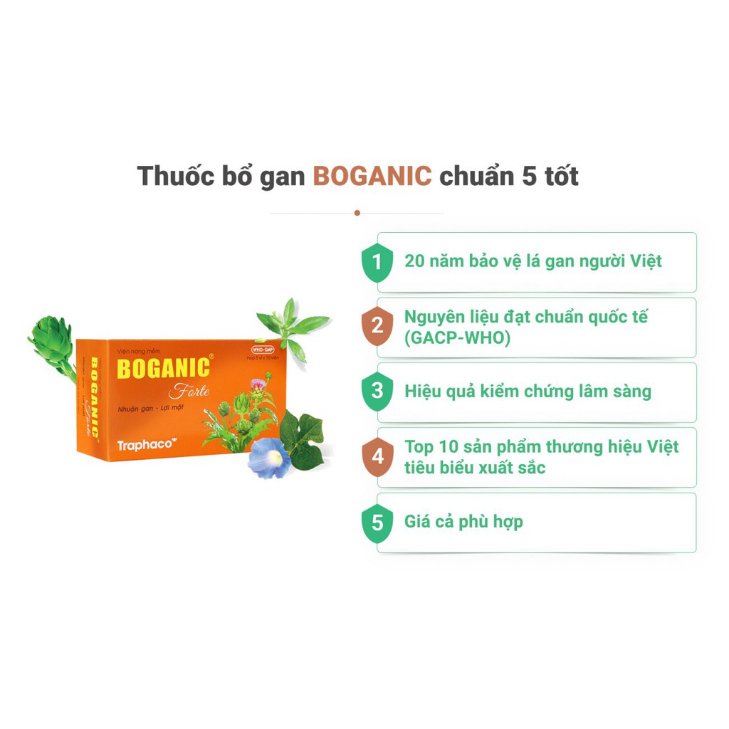 Giải độc gan BOGANIC Forte 50 viên nang mềm