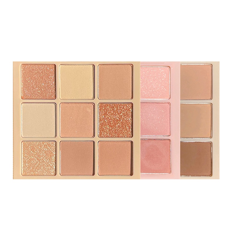 DIKALU 9 Màu Lấp Lánh Matte Eyeshadow Palette Bền Đẹp Long Lanh Nude Sắc Tố Trung Lập Phấn Mắt Trang Điểm Cho Đôi Mắt