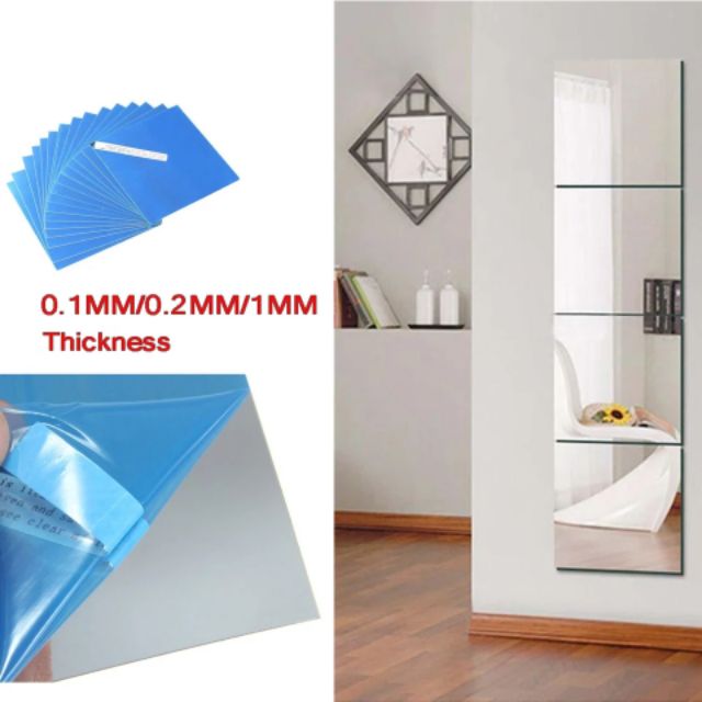 Gương nhựa dẻo decal dán không tráng kính