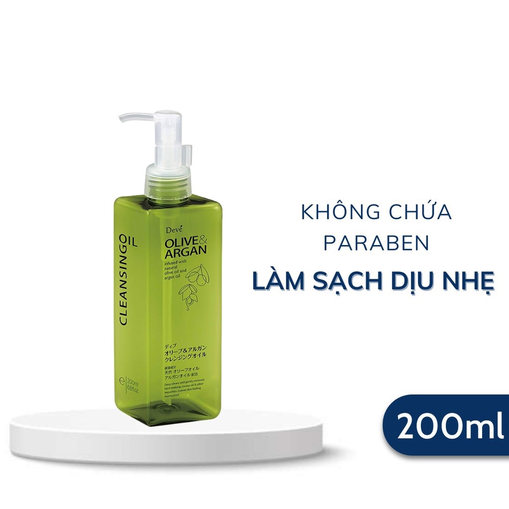 Dầu Tẩy Trang Chiết Xuất Dầu Olive & Argan Deve Clean sing Oil 500ml & 200ml